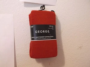 NEW GIRLS GEORGE HEAVYWEIGHT COTTON CLASSIC RED COLOR TIGHTS - Picture 1 of 3