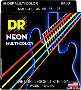 DR Strings NMCB-45 HiDef Neon Coated Medium Bass Strings 45-105 Multi-Color - Picture 1 of 1