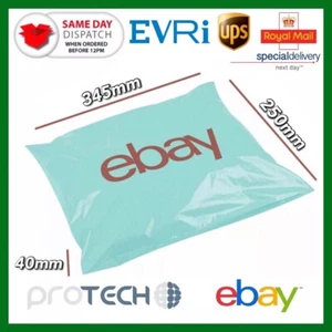 50x eBay Markenverpackung selbstversiegelnde Kunststoff-Versandtaschen 345 mm x 250 mm x 40 mm - Bild 1 von 6