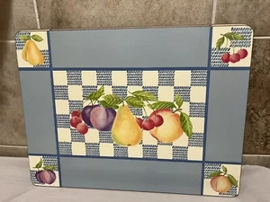 Vintage Pimpernel Cork Backed Placemats Fruit Pattern Set Of 4 - Picture 1 of 2