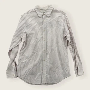 Banana Republic Dress Shirt Mens 16-16.5 Button Up Pink Stretch Slim Fit Striped - Picture 1 of 5