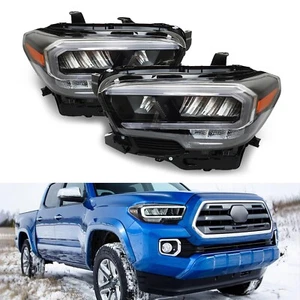 Par de faros LED transparentes para Toyota Tacoma 2020-2023 luces delanteras de coche - Imagen 1 de 7