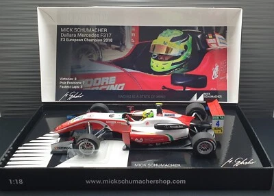 1:18 MICK SCHUMACHER Dallara Mercedes F317 "F3 EuroChamp 2018" OVP - 174/500pcs - Bild 1 von 4
