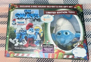 Coffret cadeau Blu-ray et DVD The Schtroumpfs 3 disques vacances avec jouet édition limitée NEUF - Photo 1/4