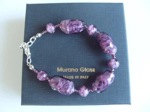 Armband  Stylische original Muranoglas Damen Schmuck Murano Glas Handgefertigt - Picture 1 of 9