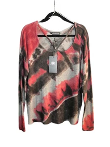 Rock & Republic Night Out/Rojo Tiedy, Rojo Negro Gris Tie-dye Tirantes Suéter, Nuevo con Etiquetas - Imagen 1 de 5