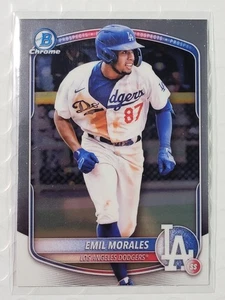 2025 Bowman Chrome Prospect Emil Morales #BCP-127 Los Angeles Dodgers - Picture 1 of 2