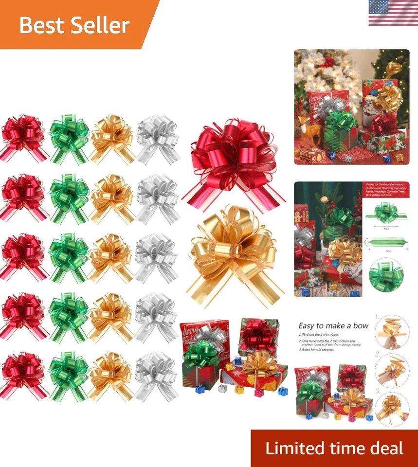 Изысканные 6-дюймовые банты — подарочный набор из 20 предметов для свадеб и праздников - Изображение 1 из 4