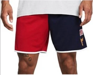 Under Armour Project Rock Training RWB Shorts Men's Size 2XL NEW 1383311-600 - Picture 1 of 9