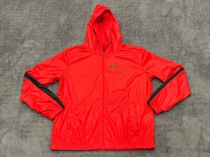 Georgia Bulldogs Jacket Mens Medium Nike Red Hoodie Windbreaker Rain Zip Golf - Picture 1 of 15
