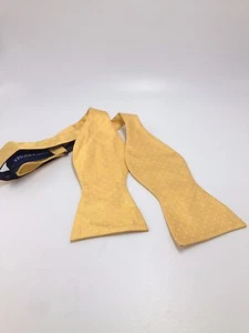 $125 Tommy Hilfiger Men`S Polka Dot White Yellow Bow Tie Dress Adjustable Bowtie - Picture 1 of 5