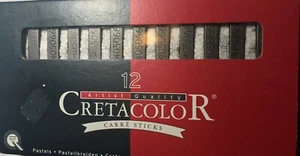 Cretacolor Artist Quality Pastels Black 405066B- One Pack of 12 sticks - Picture 1 of 6