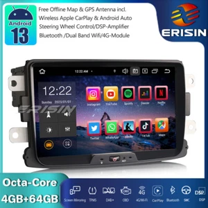64GB DAB+Android 14 Autoradio GPS Schiffe Renault Dacia Duster Sandero Dokker Logan - Bild 1 von 17