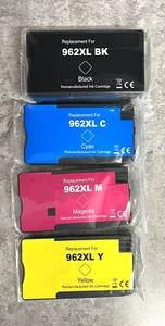 962XL Ink Cartridges 4 Pack for HP OfficeJet 9010 9014 9015 9016 9018 9019 9020 - Picture 1 of 9
