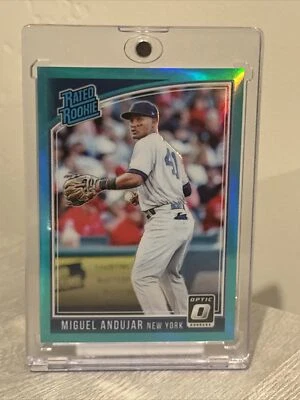 #’d/299 Miguel Andujar 2018 Donruss Optic Aqua Rated Rookie #31 New York RC - Image 1 of 3