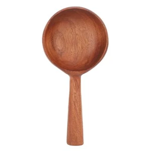 Wooden Kitchen Scoop Ladle 4.3in Large Solid Wood Water Spoon Multipurpose Se... - Picture 1 of 9
