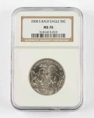 2008-S BALD EAGLE HALF DOLLAR 50c NGC MS70 - Image 1 of 2