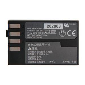 Pentax D-Li109 DLi109 Camera Battery for Kr K2 KS1 KS2 K30 K50 K500 K-2 Camera - Picture 1 of 8