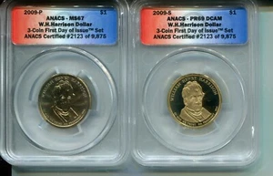 2009-P/S W.H. Harrison Presidential Dollar - ANACS MS67/PR69 DCAM - Picture 1 of 2