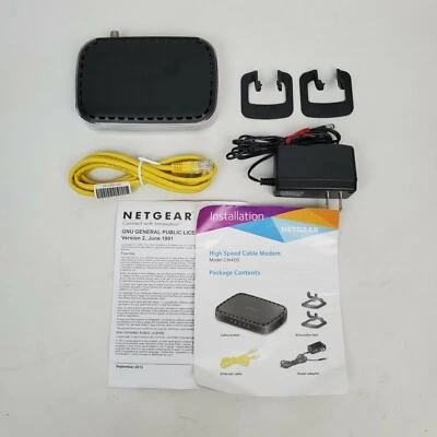 Netgear DOCSIS 3.0 High Speed Cable Modem 340 Mbps CM400-100NAS - Image 1 of 4