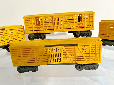 Lionel 6656#1 VINTAGE~(3 LIVESTOCK CARS) ~ 6473 HORSE CAR-(1 PCS) BLT 1949-50 - Image 1 of 4