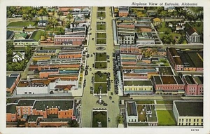 Postcard Alabama Eufaula Aerial View Linen 1946 Barbour County  - Picture 1 of 1