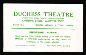 Werbeumschlag Herzogin Theater & Wurzeln Autos Humber Hillman etc c1920/30er? - Bild 1 von 2