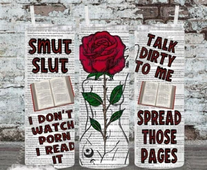 Smut Slut Book Reader, Book Lover Design Stainless Steel  Skinny 20oz Tumbler - Picture 1 of 1