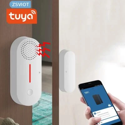 LOT Smart WiFi Door Window Sensor SoundSecurity Alarm Door Open Closed Detectors - Image 1 of 4
