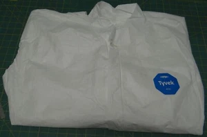 Du Pont Tyvek 400 Coveralls XL Cuello de Costura Serrada Tobillos de Pulsera Elásticos Blanco - Imagen 1 de 3
