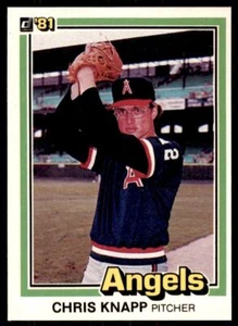 1981 DONRUSS CHRIS KNAPP . CALIFORNIA ANGELS #173 - Picture 1 of 2