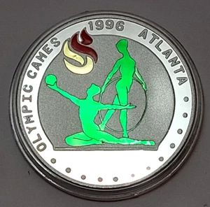 Atlanta 1996 Rhythmische Sportgymnastik Korea 10 Won PP Ø40mm Metallic Farbe - Bild 1 von 2