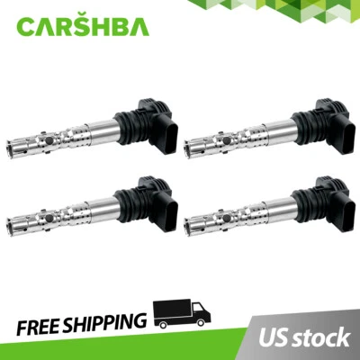 4* Ignition Coils for 2001-2006 AUDI TT A3 A4 Quattro VW 1.8L UF411 UF437 - Image 1 of 4