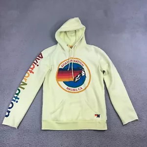 Felpa con cappuccio Aviator Nation grande giallo fluo logo Venezia unisex - Foto 1 di 14