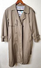 London Towne Limits Beige All Weather Belted Trench Coat Sz 6