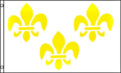 Fleur De Lis 3 White Historical Flag 3x5 Polyester 100D