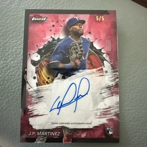 2024 Finest J.P. Martinez Auto RC Red Refractor #5/5 Rangers - Picture 1 of 2