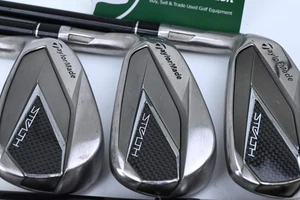 Left Hand Taylormade Stealth Irons / 6-PW+AW / Senior Flex Ventus Red 5 Shafts - Picture 1 of 7