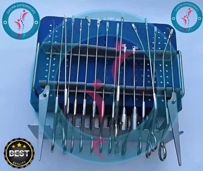 Juego de pinzas para artroscopia conjunto de instrumentos de cirugía de rodilla 17 piezas con caja por QE Foto 1 de 4