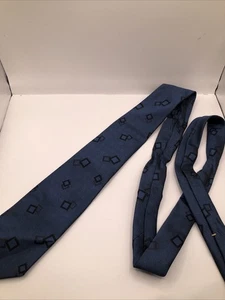 Wembley Men’s Blue Square Design Suit Tie One Size Fits All - Picture 1 of 4