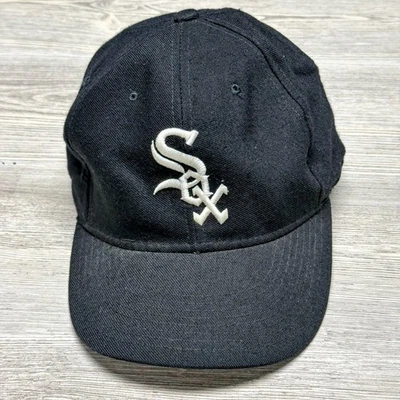 Vintage White Sox New Era 59FIFTY Hat Cap 7 3/4 90s Black Wool USA MLB Fitted - Image 1 of 4