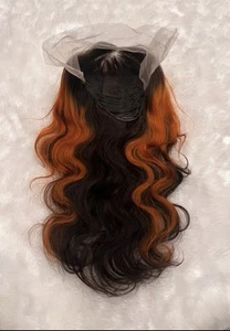 Orange Ginger Lace Front Wigs Human Hair Body Wave 13*8 HD Lace Frontal Wig - Picture 1 of 13