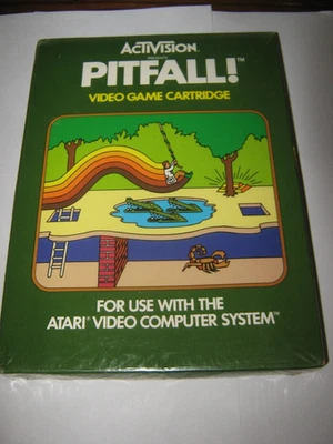 Pitfall (Atari 2600, 1982)New Sealed Rare 1st Print Dark Green Box Atari Classic - Image 1 of 4