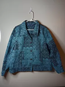 Susan Garver Women's Long Sleeve Patterned Jacket Size XL - Picture 1 of 10