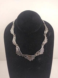 Collana maglia modernista decorata Maricela sterling 925 Tasco - Foto 1 di 11