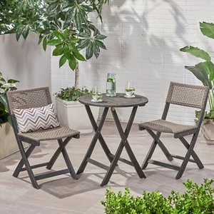 HILLSIDE BISTRO SET,2 Chairs+1 Table - Picture 1 of 12