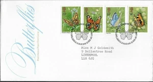 1981 Butterflies First Day Cover with London SW Cancellation - Picture 1 of 2