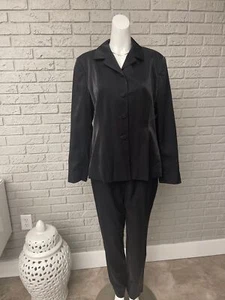 Conjunto de 2 pantalones Banana Republic para mujer negro brillante talla 12/14 nuevos con etiquetas - Imagen 1 de 12