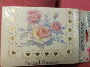 Vintage Carlton Karten Bridal Shower Einladungen 10er Pack Neu in Verpackung - Bild 1 von 5