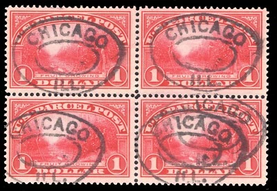 MOMEN: US STAMPS #Q12 BLOCK USED LOT #71680 - Image 1 of 3